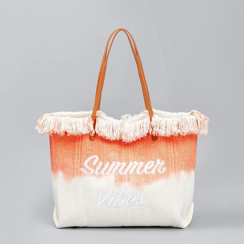 Bolsa de playa simple de nueva venta al por mayor, bolsa de viaje para mujer, bolso de lona de un solo hombro