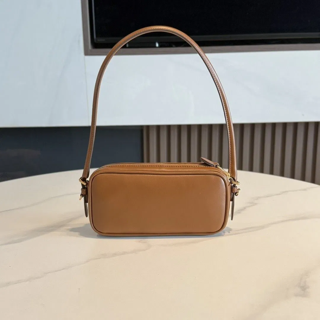 Bolso Baguette - Bolso de axila femenino a la moda, bolso de cuero genuino, bolsos de alta gama a la moda