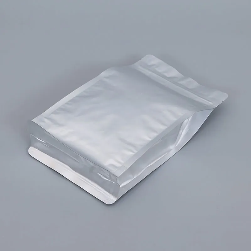 Bolsa de comida con cierre de aluminio, bolsa de café, empaquetado de comida, sellado de ocho lados, bolsa de bocadillos en acordeón