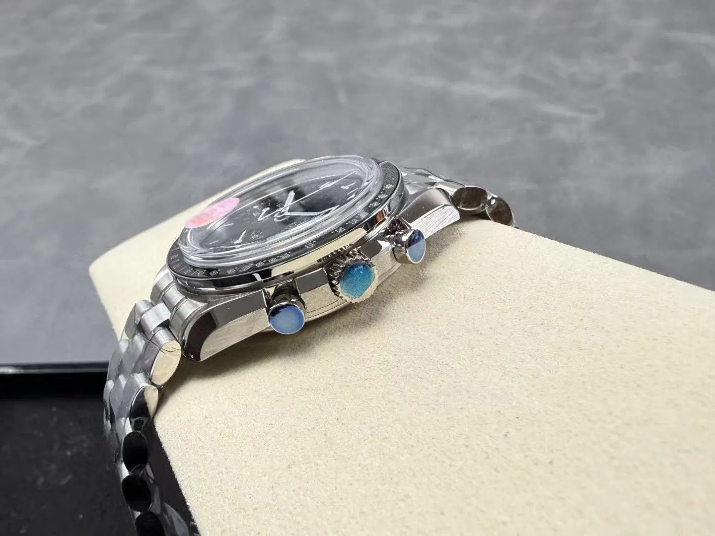 Reloj Profesional Super Serie de Acero Lunar con Luminiscencia y Cronometraje Impermeable 42mm Caja de Acero Inoxidable