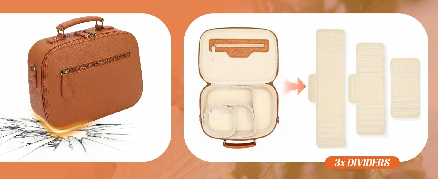 Bolsa de cámara cruzada de cuero PU impermeable con divisor desmontable