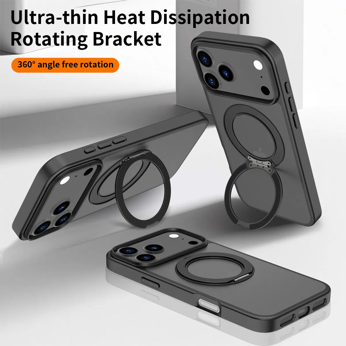 Funda Magnética Inalámbrica de Carga 360 Rotativa Magsafe a Prueba de Golpes para iPhone 17 PRO/17PRO Max