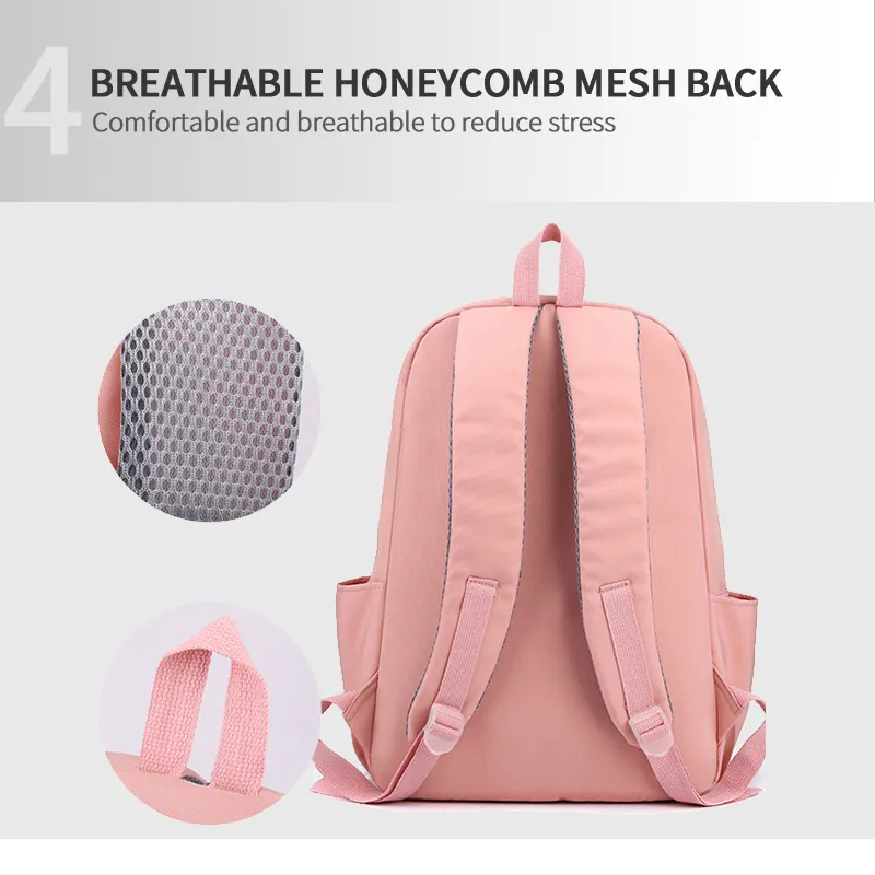 Mochila de viaje para estudiantes de moda, impermeable, mochila grande para laptop, bolsa para mujeres, escuela