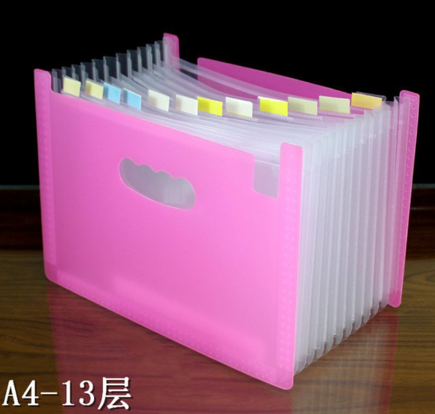 Bolsa de documentos portátil de carpeta expandible organizadora de acordeón arcoíris A4