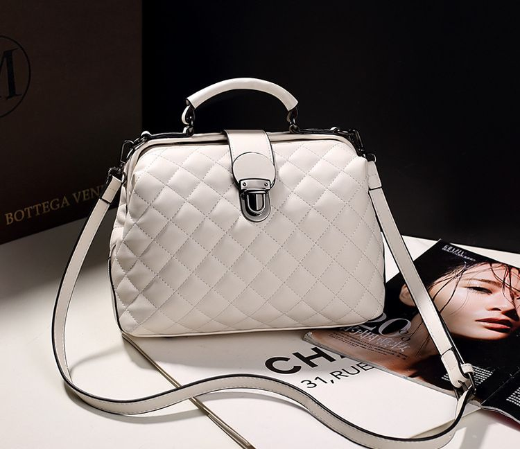 Wx4465 Nuevo bolso de médico vintage minimalista para mujeres, bolso de hombro acolchado multifuncional, bolso cruzado de moda para damas