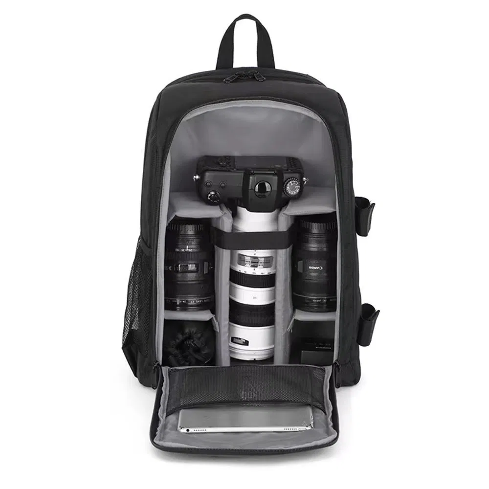 Mochila de fotografía digital DSLR a prueba de agua para exteriores, resistente a terremotos, con doble hombro
