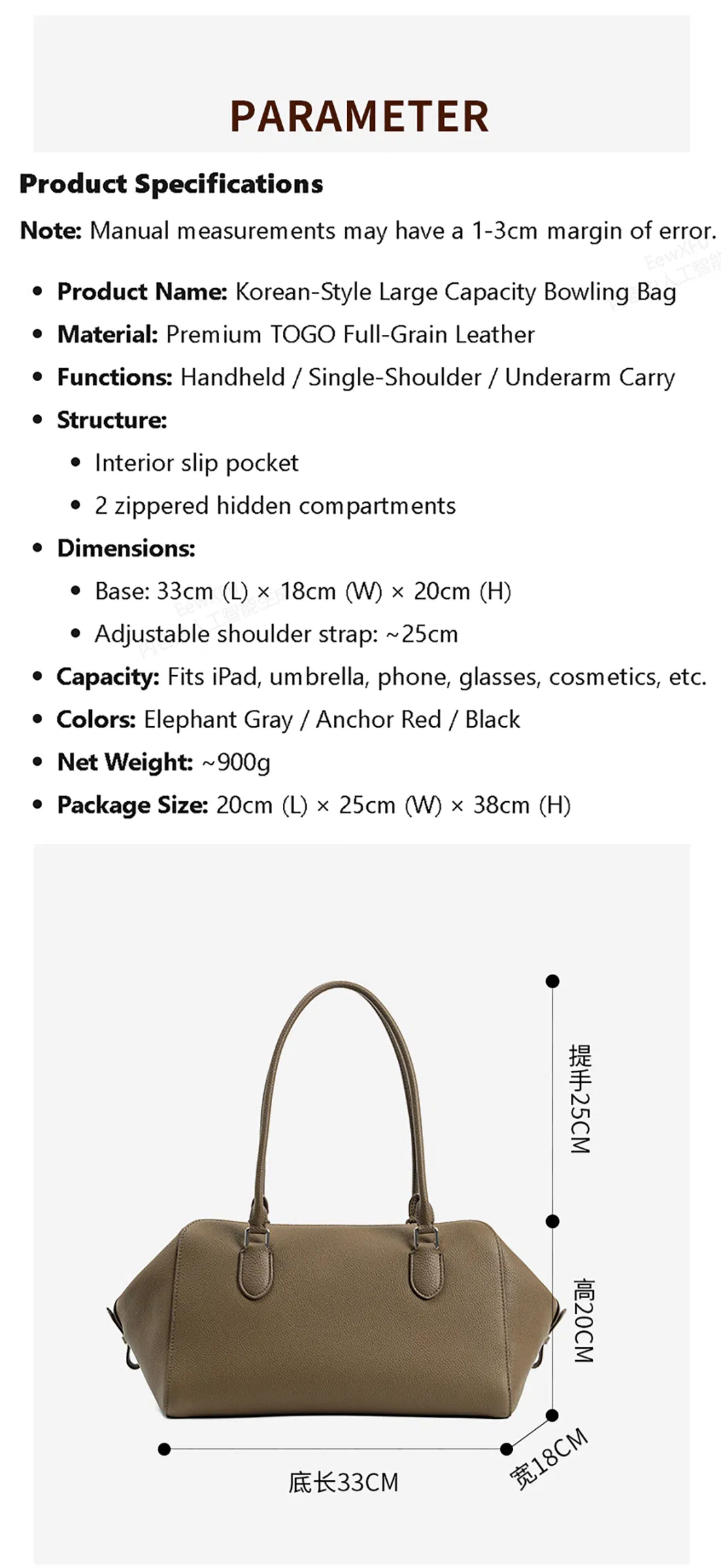Bolso Baguette Avanzado de Moda de Cuero Genuino para Damas Bolso de Axila