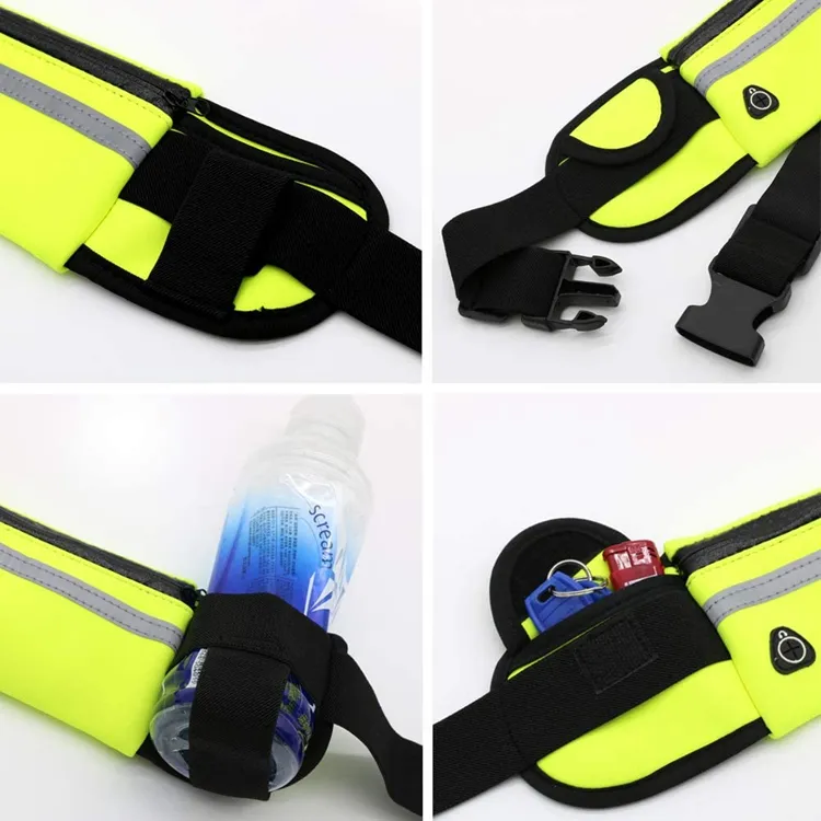 Cinturón de correr impermeable de neopreno barato con soporte para botella plegable