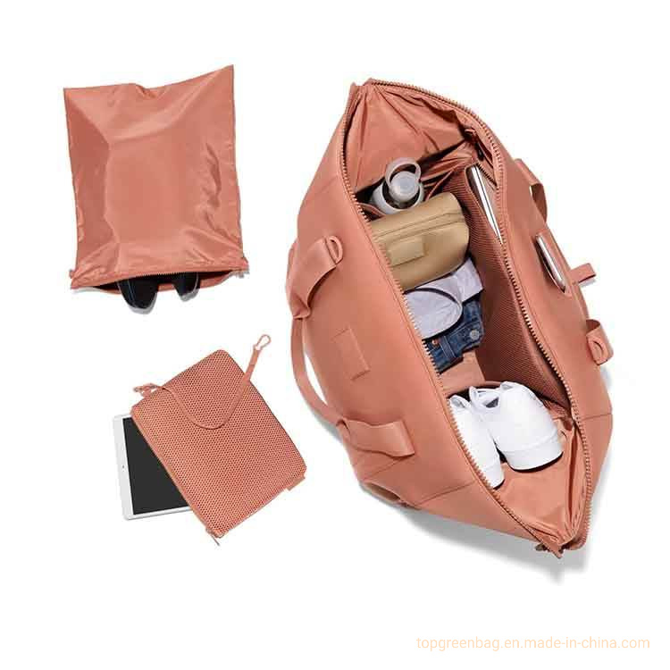 Bolsa de viaje de neopreno grande e impermeable para mayoristas, bolsa de gimnasio, bolsa de fin de semana, bolsa de hombro