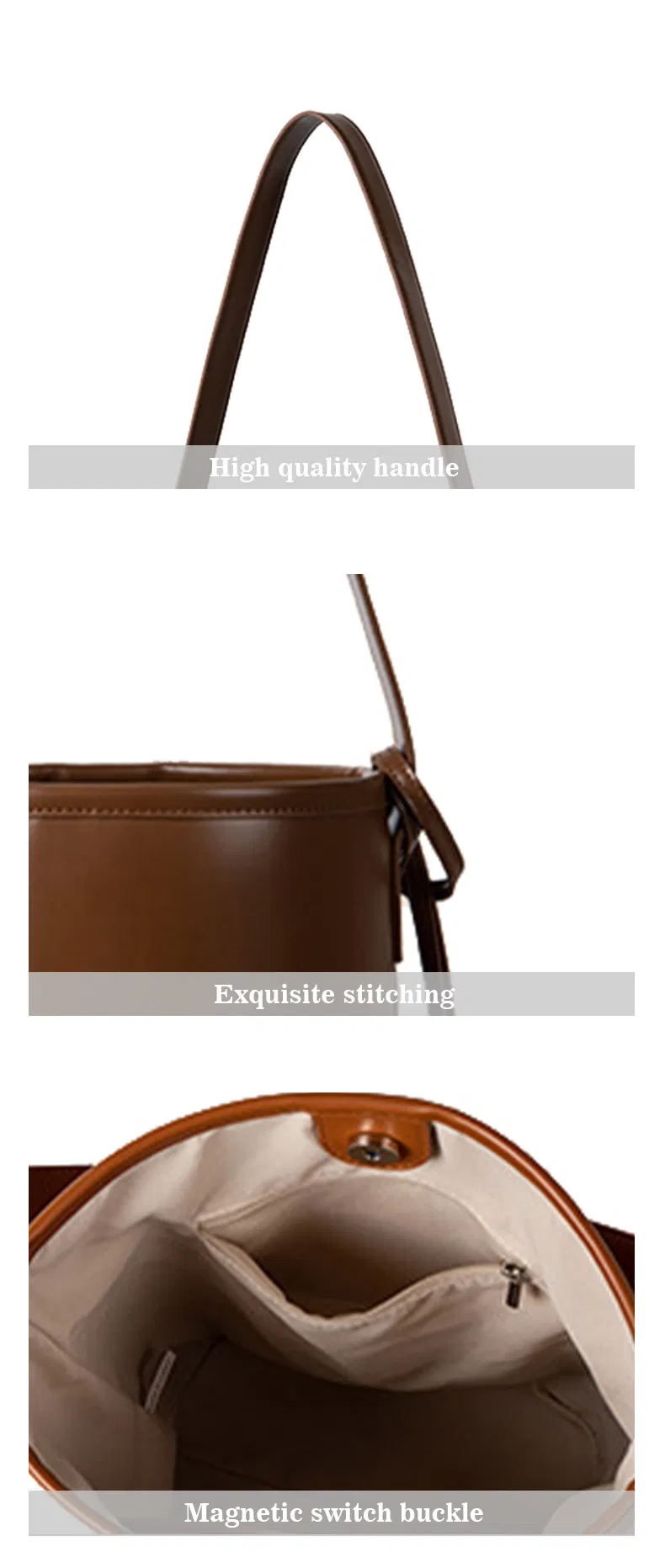 Bolsas Hobo para Mujeres Bolsa de Cuero Vegano Bolsos Tipo Cubo Bolso de Hombro Minimalista Gran Capacidad Bolsa Tote Clásica