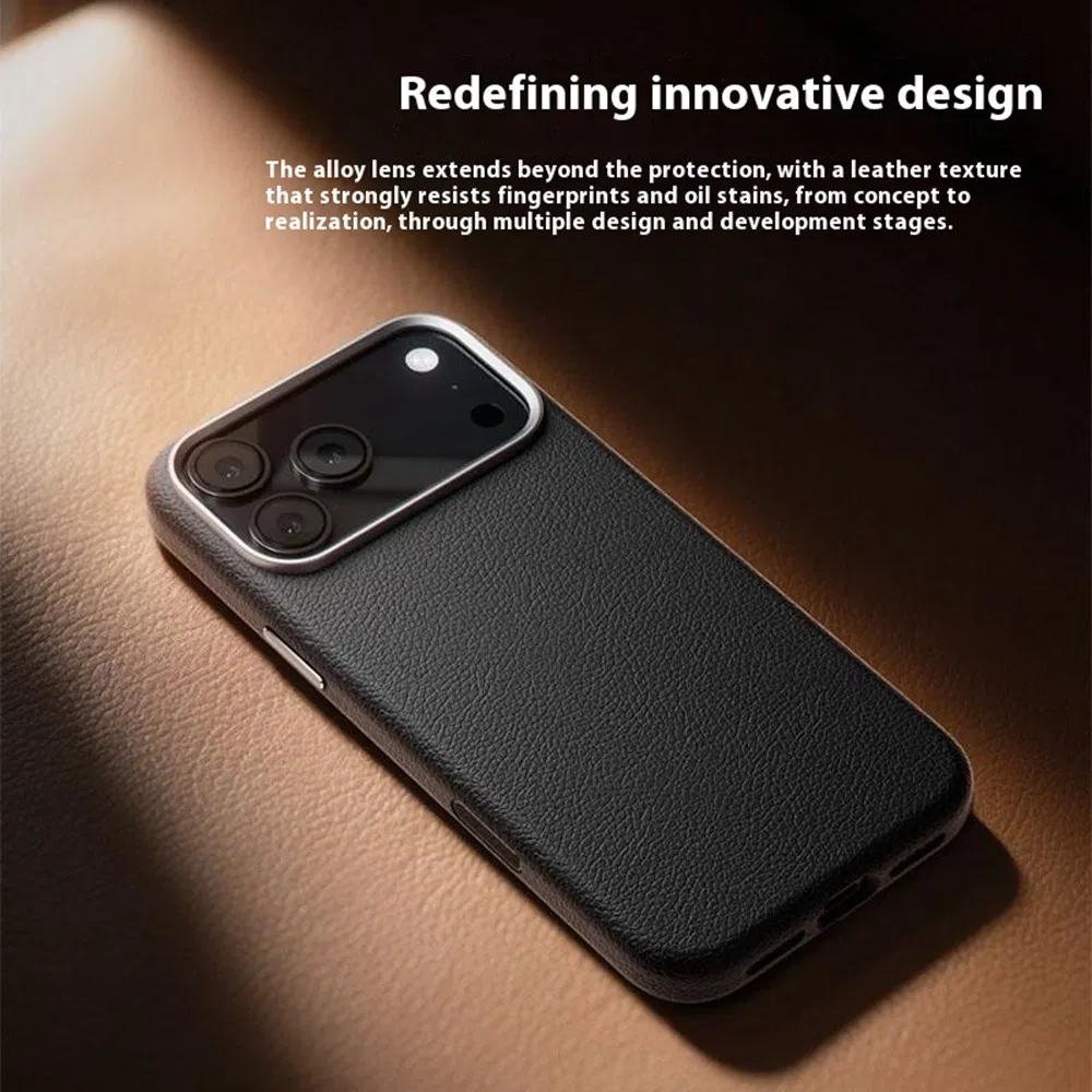 funda para iPhone 17 PRO Max compatible con Magsafe cubierta de teléfono de cuero PU - azul