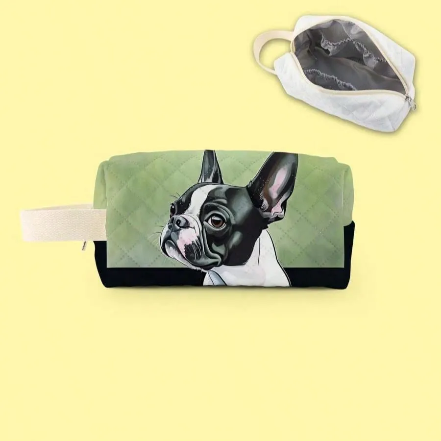 Moda Mujeres Hombres Anime Logo Personalizado Neceser de Maquillaje Promoción Pequeño Asa Plegable Suave Acolchado de Terciopelo Viaje Belleza Bolsa Cosmética