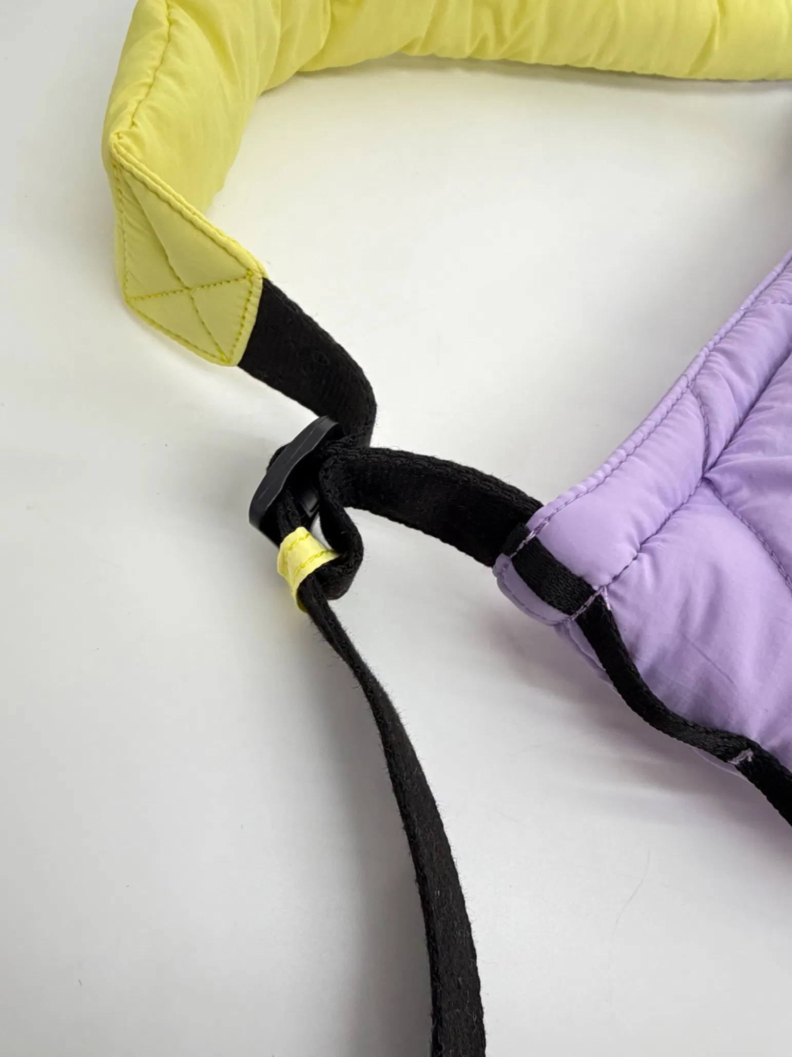 Mujer Dama Diseñadora Mensajero Pecho Dos Tonos Acolchado Puffer Hombro Tote Moda Nylon Bolso Bandolera con Patrón de Costura Acolchada en Diamante