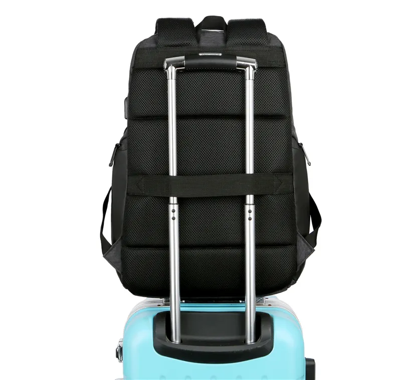 Mochila de negocios al por mayor para laptop, gran capacidad, bolsa para computadora con carga USB