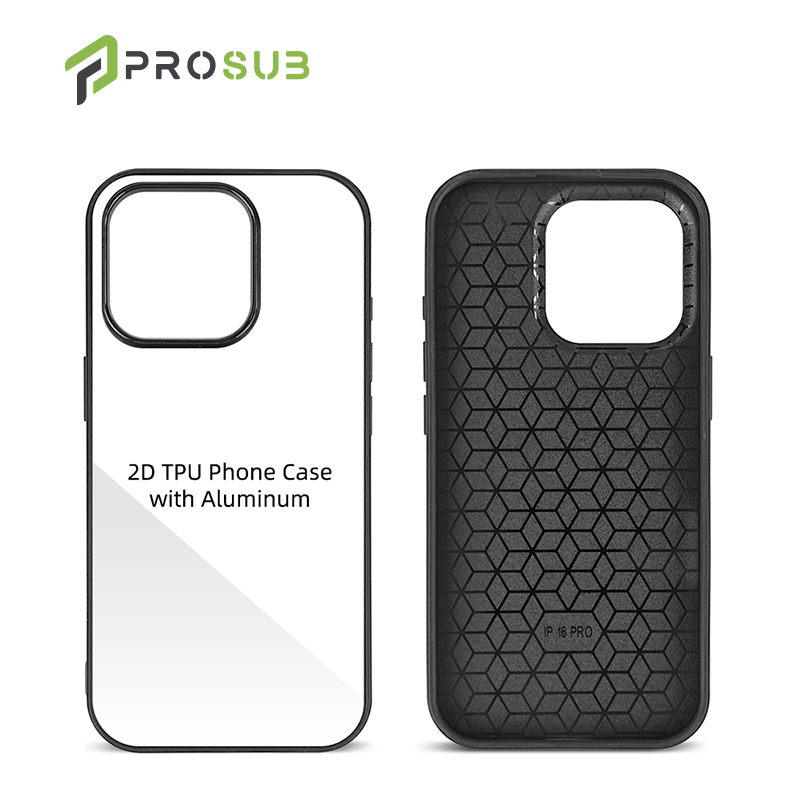 Prosub 2D Sublimación para iPhone 16 Funda de TPU con hoja de aluminio cubierta de teléfono móvil en blanco