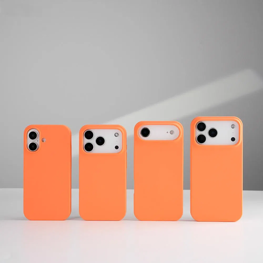 Funda de teléfono de silicona de alta calidad, fundas de silicona al por mayor, funda de silicona con logo incrustado para iPhone 17 16 15 14 13 12 11 funda para teléfono PRO Max