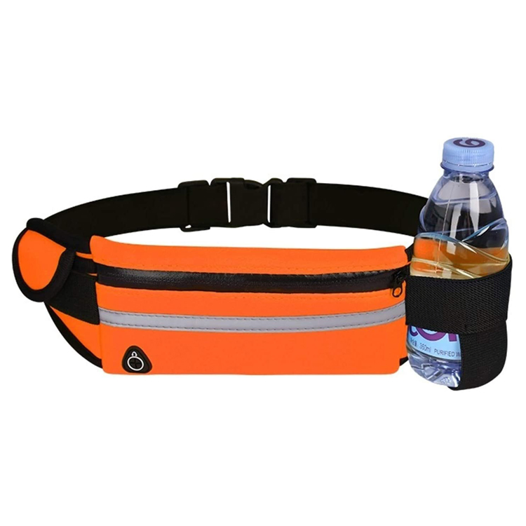 Cinturón de correr impermeable de neopreno barato con soporte para botella plegable