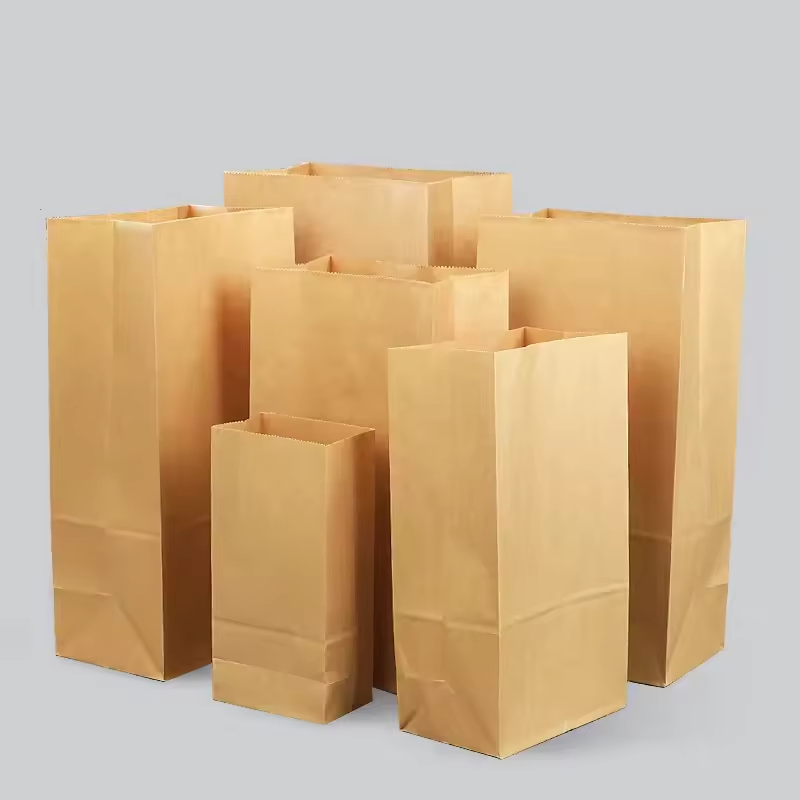 Tratar Pan Galleta Bocadillo Gracias Regalo Envoltura Bolsa Duradera Papel Kraft Saco Bolsa Marrón