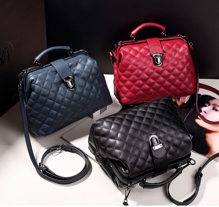 Wx4465 Nuevo bolso de médico vintage minimalista para mujeres, bolso de hombro acolchado multifuncional, bolso cruzado de moda para damas