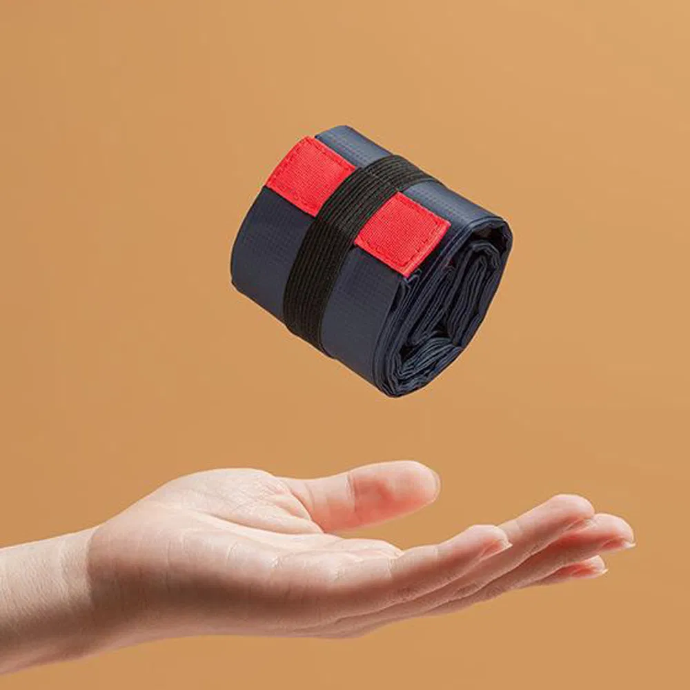 Bolsa de compras plegable de alta capacidad a rayas tipo acordeón para eventos de marketing