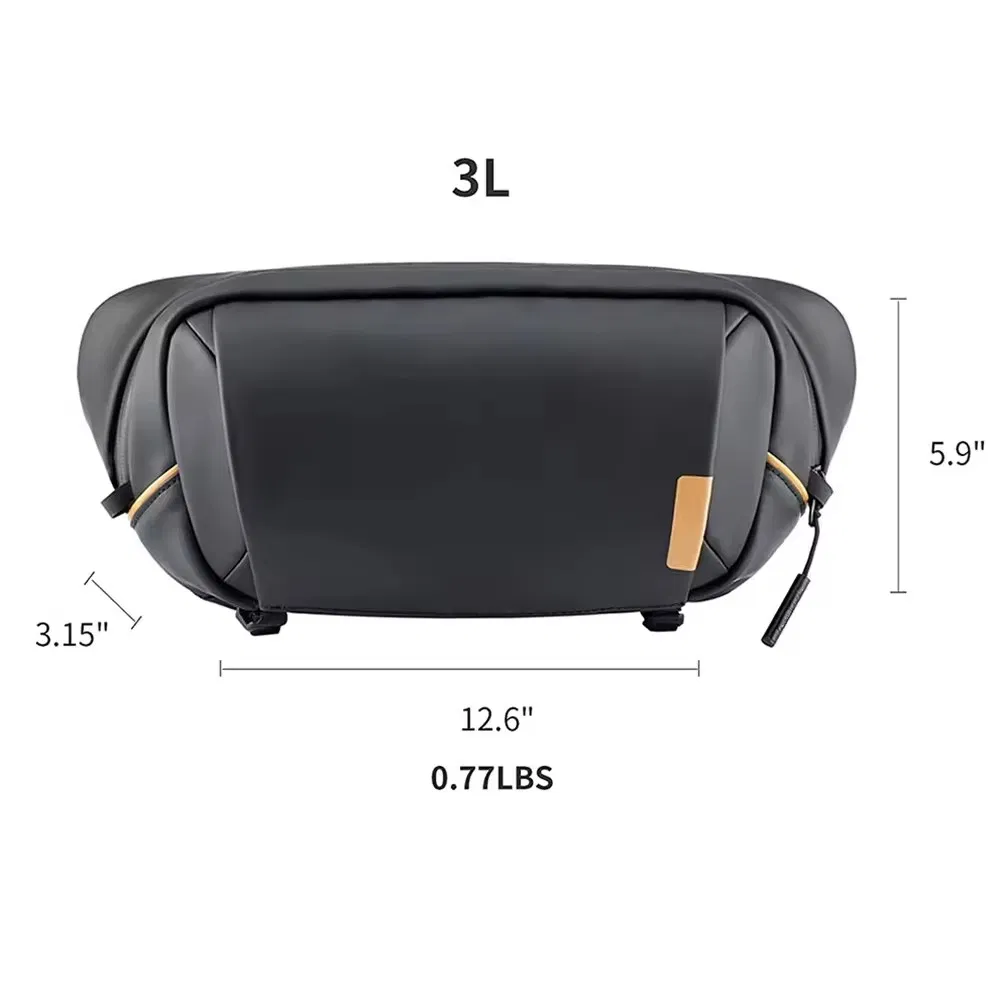 Bolso de cámara tipo bandolera cruzada para la cintura 3L pequeño bolso de hombro para cámara para hombres y mujeres
