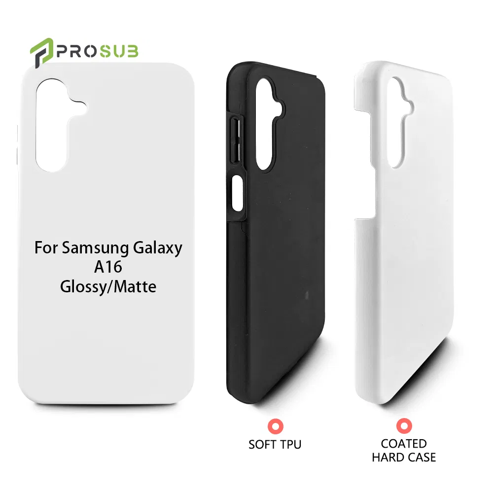 Prosub 3D 2-in-1 película de caso recubierta para sublimación en blanco cubierta personalizada para teléfono para Samsung Galaxy A16/A36/A56