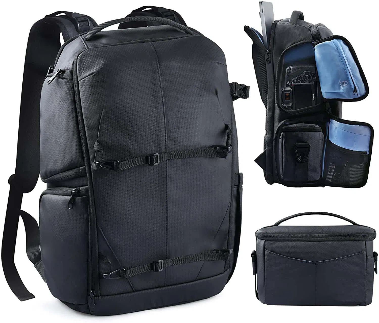 Mochila impermeable para cámara DSLR con compartimento para laptop