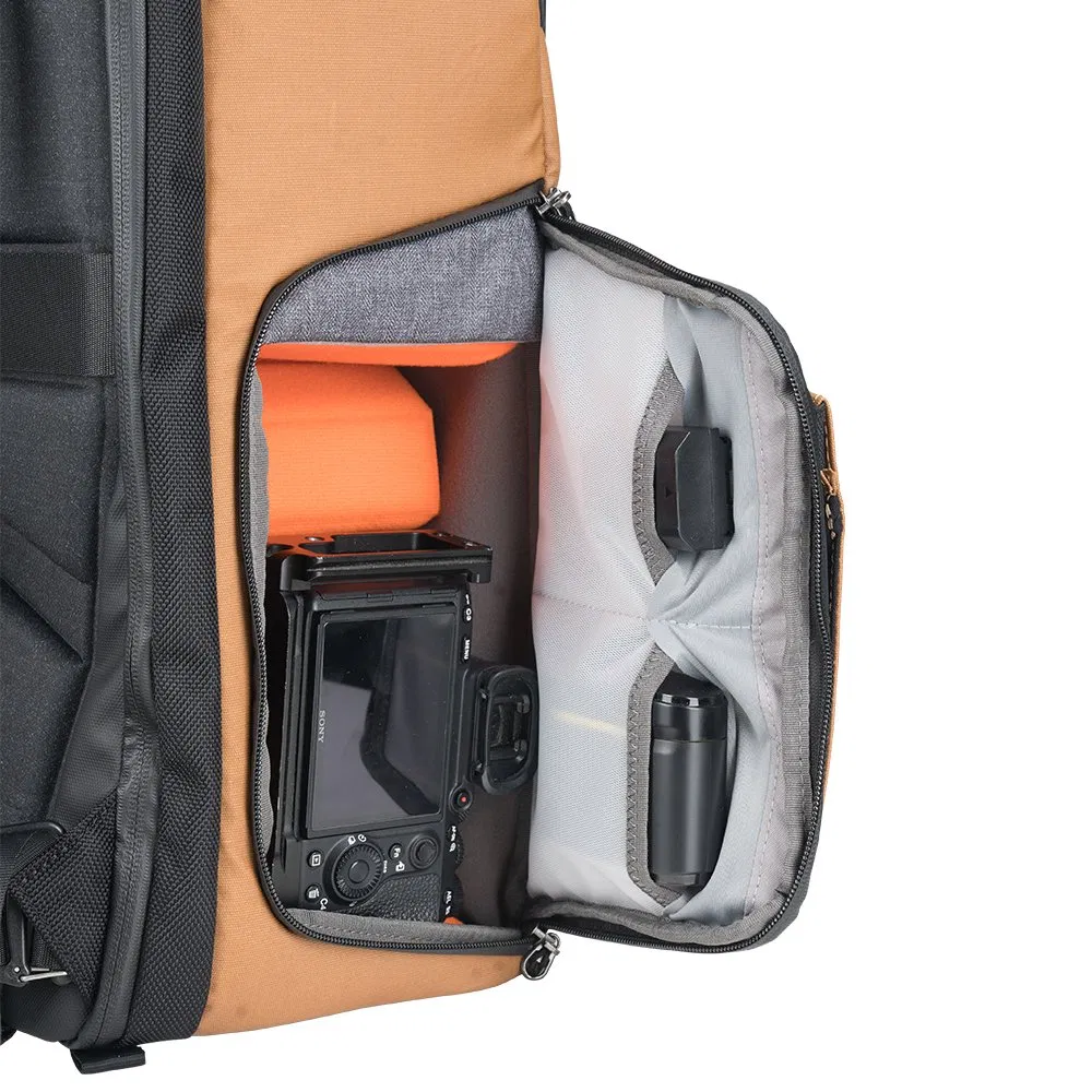 Mochila para cámara de fotografía E-Image para exteriores con cubierta impermeable para lluvia (Explorar 20Y)