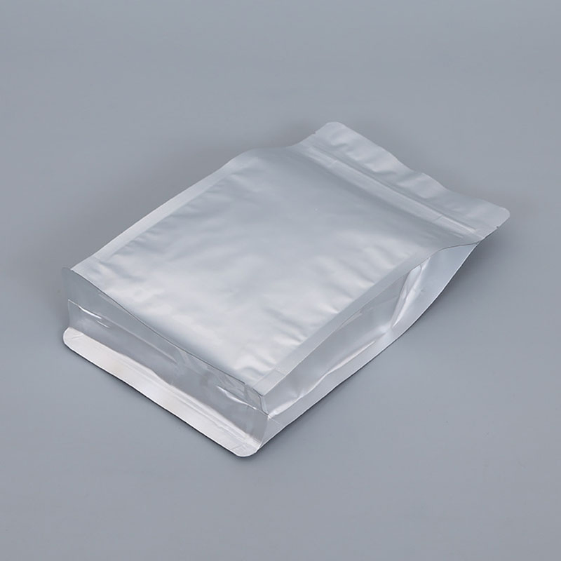 Bolsa de comida con cierre de aluminio, bolsa de café, empaquetado de comida, sellado de ocho lados, bolsa de bocadillos en acordeón