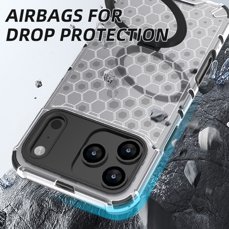 Funda protectora de carga inalámbrica con protección contra caídas de lujo para iPhone 17 PRO Max, funda para teléfono móvil a prueba de golpes para iPhone 17 Air