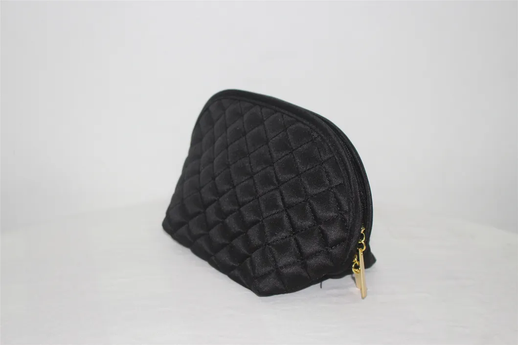 Proveedor de bolsas de maquillaje, bolsa cosmética vintage acolchada, fábrica de venta al por mayor