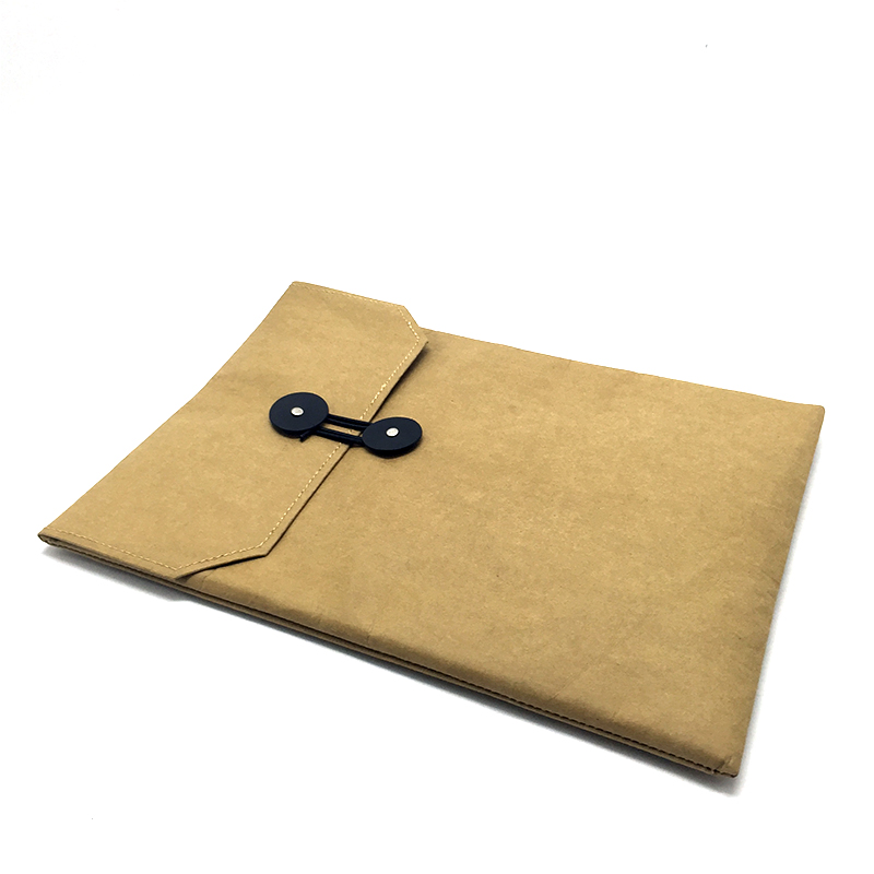 Bolsas de funda para laptop de papel kraft prelavado y lavable, personalizadas con logo y tamaño, de alta calidad y respetuosas con el medio ambiente