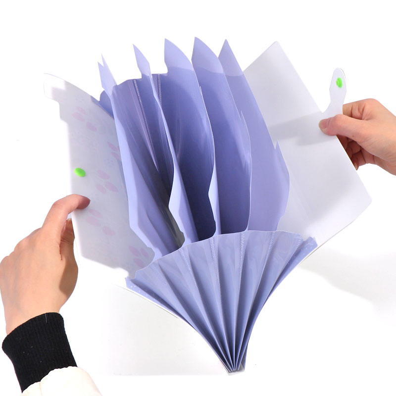 A4 Carpeta de archivo expandible a prueba de agua con bolsillos 6