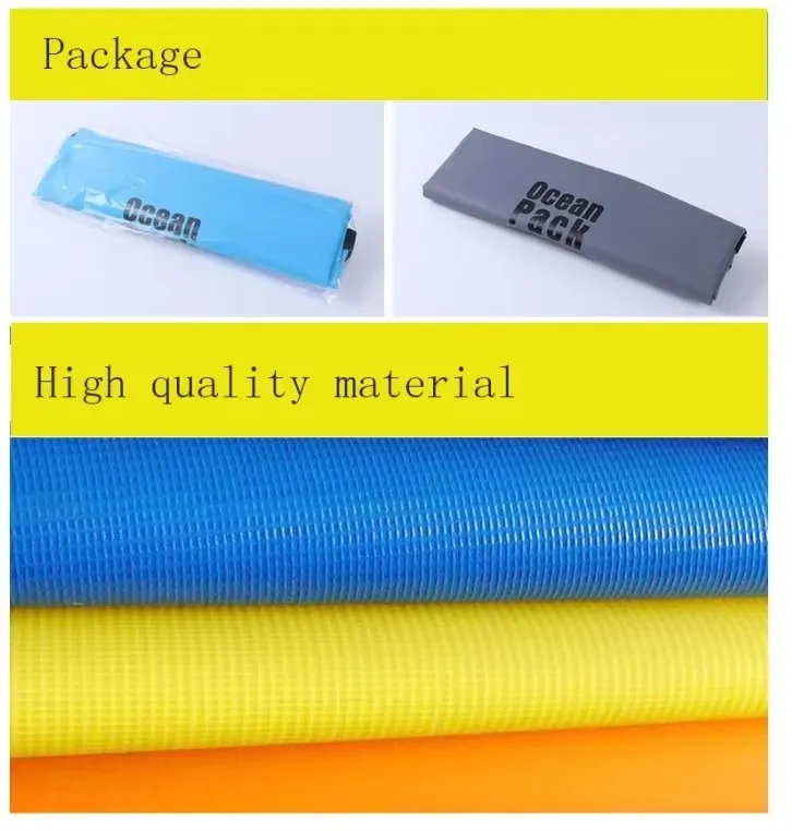 Bolsa seca impermeable de diseño de barril flotante para nadar al aire libre, estilo de moda, con un solo y doble hombro