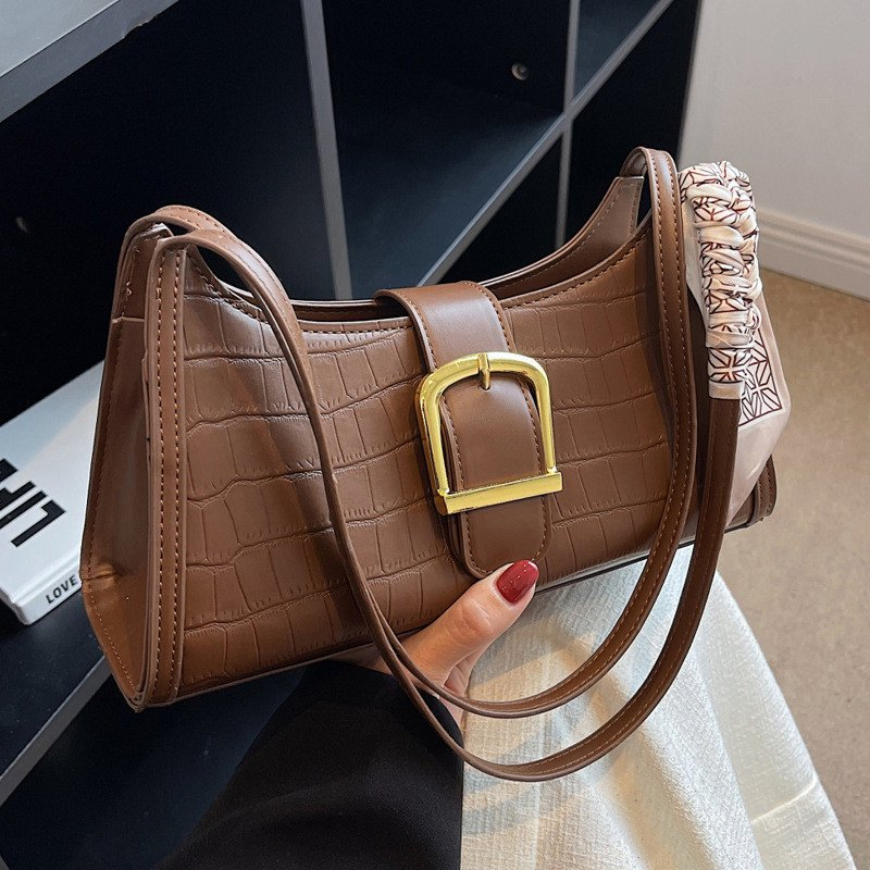 Sh2509 Bolsos de mano de lujo personalizados de alta calidad para mujeres, bolsos de hombro de PU de moda baguette, tendencia de moda - Bolsos de hombro de PU
