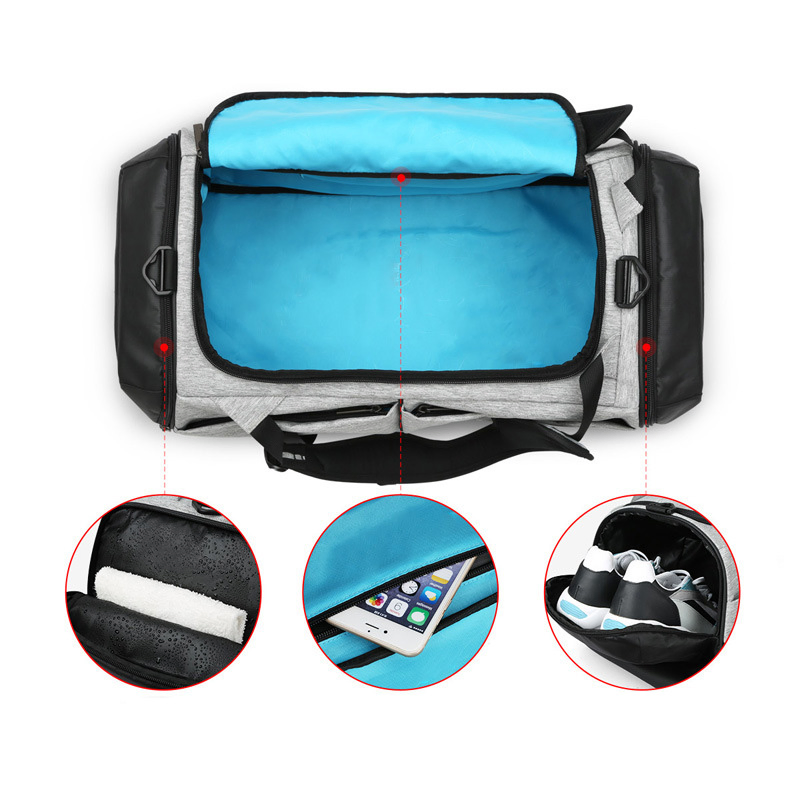 Bolsa de entrenamiento para hombros de gimnasio, forma de barril, bolsa de viaje para Crossfit