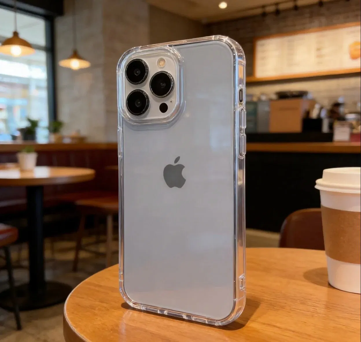 Funda de teléfono TPU clara y a prueba de golpes para iPhone 16/15/14 Anti amarillamiento y anti rayones
