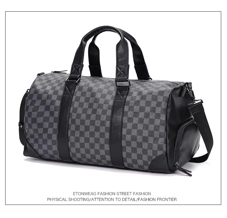 2025 Gran bolsa de viaje de cuero PU para hombres