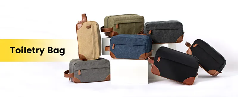Bolsa de aseo de lona para hombres