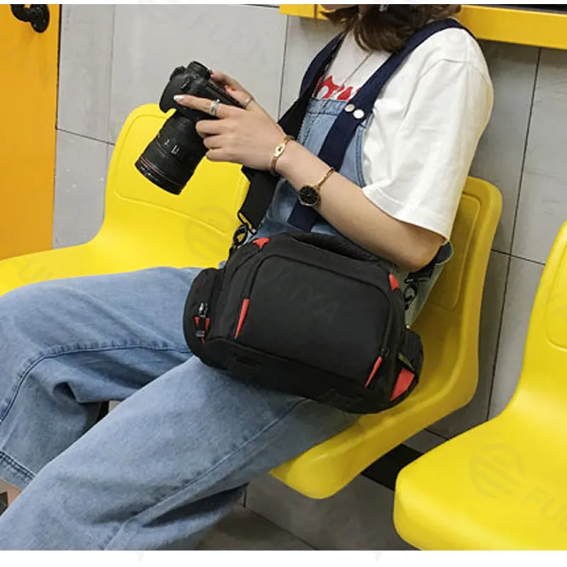 Funda de Cámara Personalizada DSLR Impermeable Portátil Bolsa de Hombro para Equipos de Fotografía y Grabación de Video