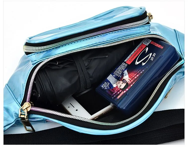 Bolso de Cintura Holográfico para Mujeres
