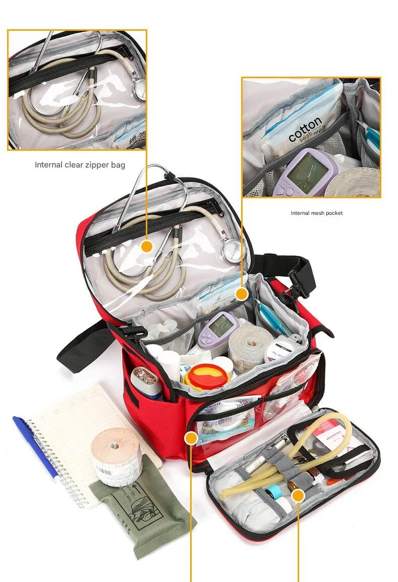 Bolsa de Primeros Auxilios Kit de Emergencia Kit de Trauma Suministros Médicos para Primeros Auxilios