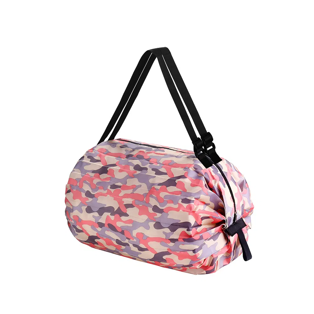 Bolsa de compras plegable de alta capacidad a rayas tipo acordeón para eventos de marketing