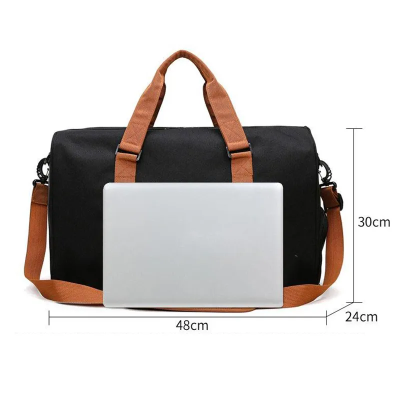 Bolsa de viaje de fin de semana personalizada de poliéster para gimnasio, tote y duffel para mujeres y hombres