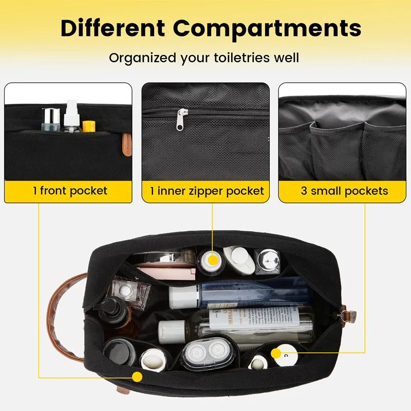 Bolsa de aseo de lona para hombres