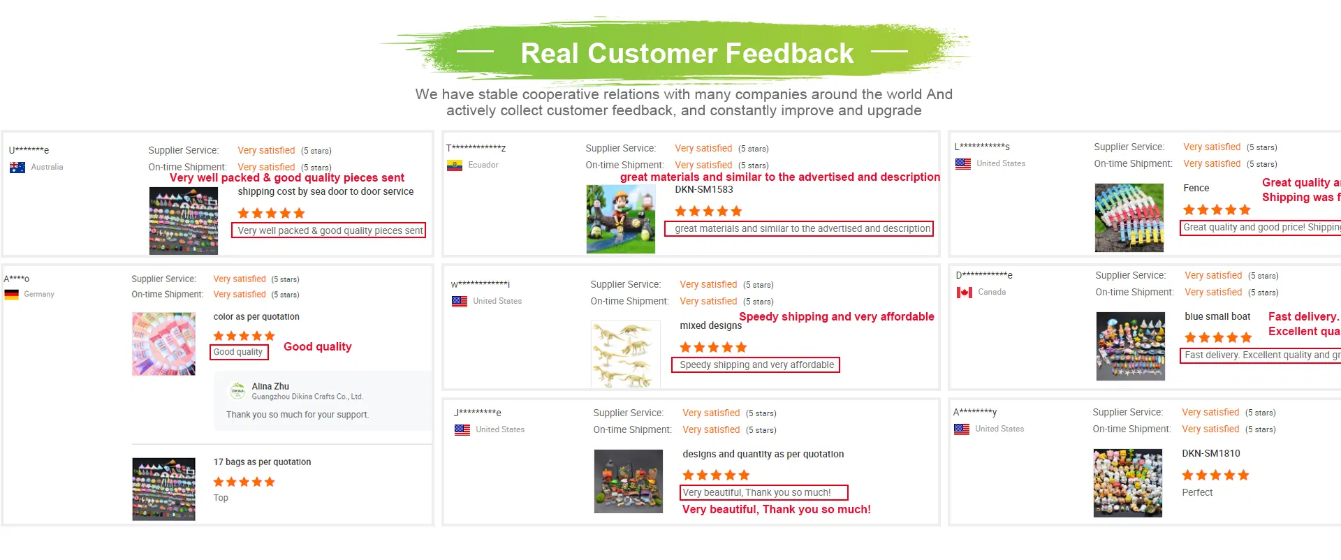 Comentarios de clientes