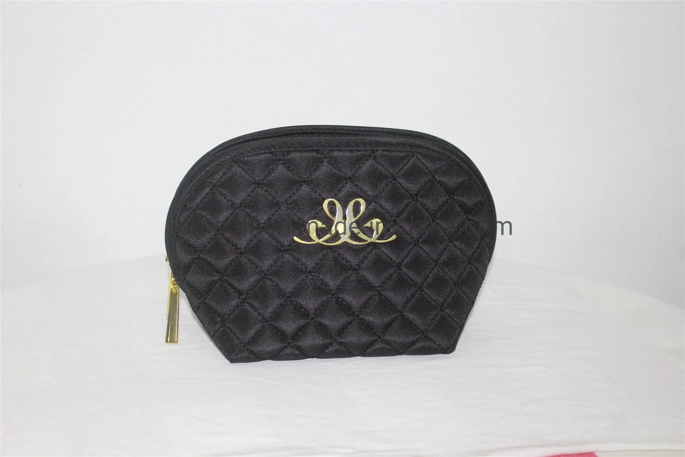 Proveedor de bolsas de maquillaje, bolsa cosmética vintage acolchada, fábrica de venta al por mayor