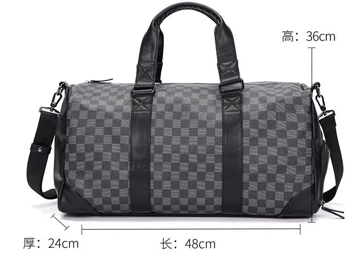 2025 Gran bolsa de viaje de cuero PU para hombres