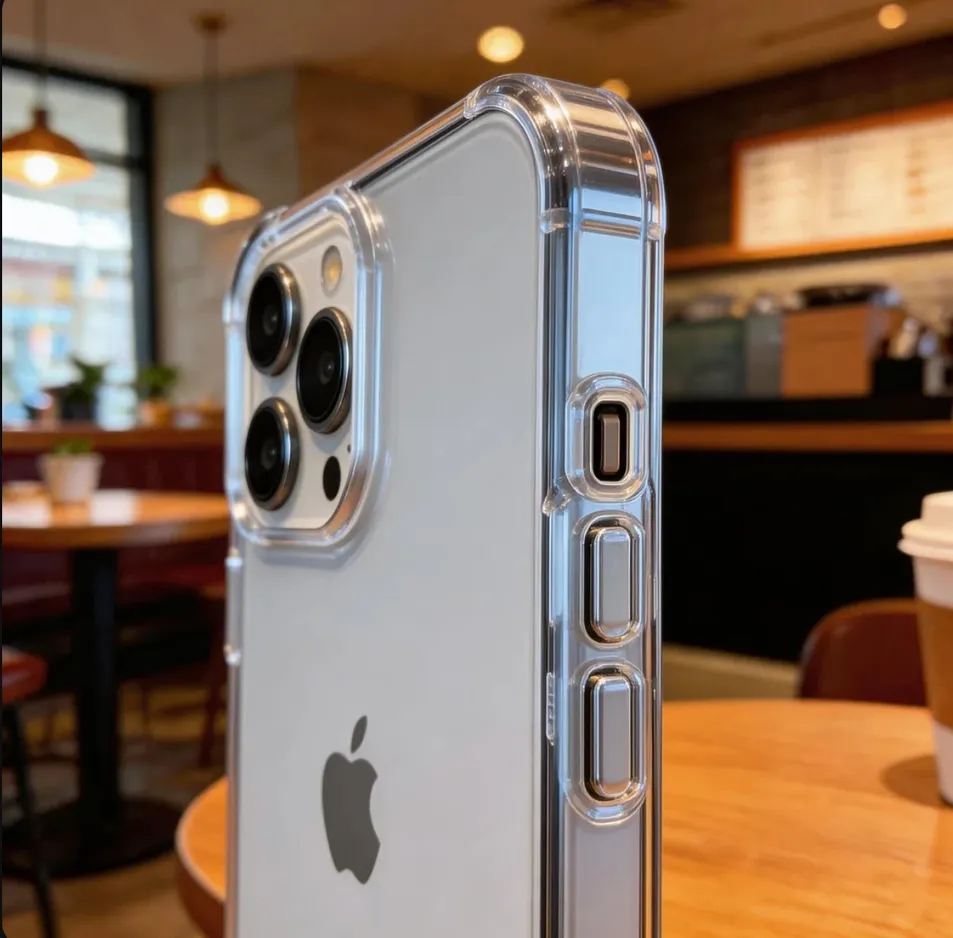 Funda de teléfono TPU clara y a prueba de golpes para iPhone 16/15/14 Anti amarillamiento y anti rayones