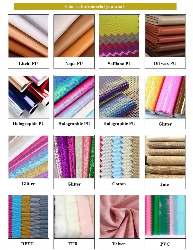 Detalle de materiales y costura de las bolsas